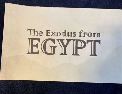 The Exodus From Egypt Map