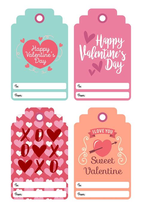 10 Best Valentine S Gift Tags Printable Template Valentines Gift Tags