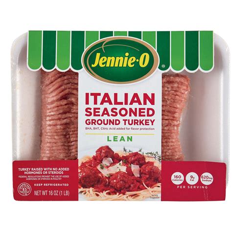 Jennie O Lean Ground Turkey Italian Seasoned 93 Lean Shop Turkey At H E B