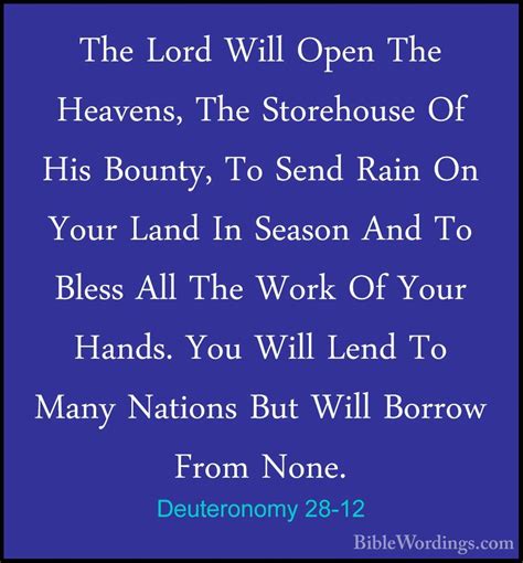 Deuteronomy 28 - Holy Bible English - BibleWordings.com