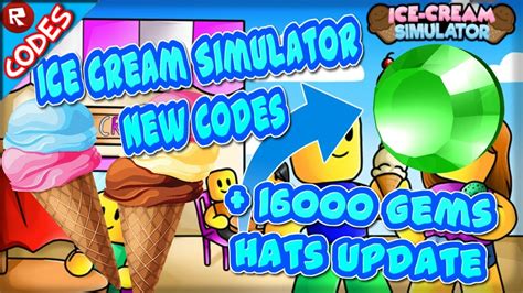 4 New Working Codes Ice Cream Simulator Hats Update Roblox Youtube