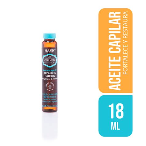 Aceite De Argan Hask Reparador De Cabello X 18 Ml