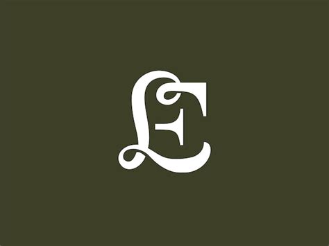 Premium Vector Letter Le Or El Serif Font Typography Logo With