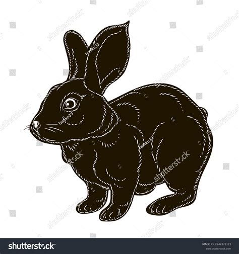 Rabbit Vector Image Symbol Year Stock Vector (Royalty Free) 2242371173 ...