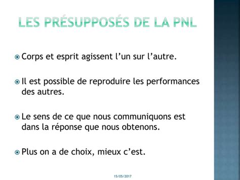 PNL Programmation Neuro Linguistique PPT