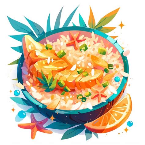 Maldive Fish Curry And Coconut Milk Dish Premium Ai Generated Vector