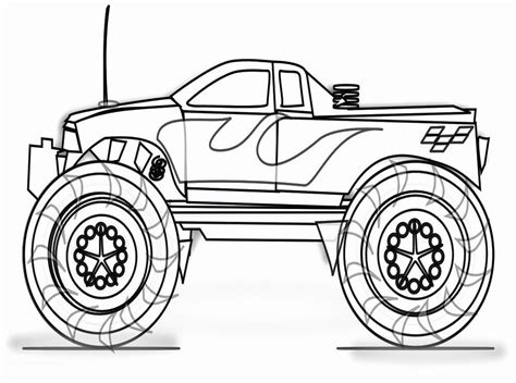 Coloriage Monster Truck 6 Dessin Gratuit à Imprimer