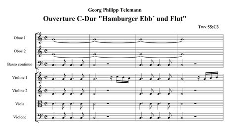 G Ph Telemann Ouverture Suite In C Major Hamburger Ebb Und Fluth