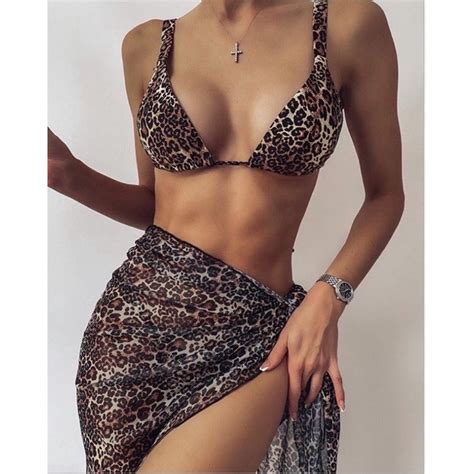 Jual Casuallday Leopard 3 Set Bikini Baju Renang Wanita Swimwear