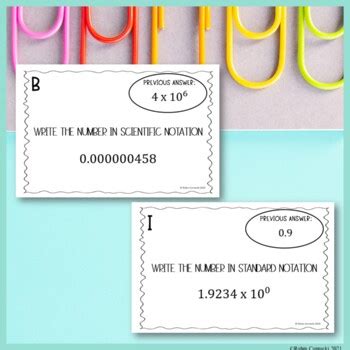 Scientific Notation Scavenger Hunt Activity Bundle Tpt