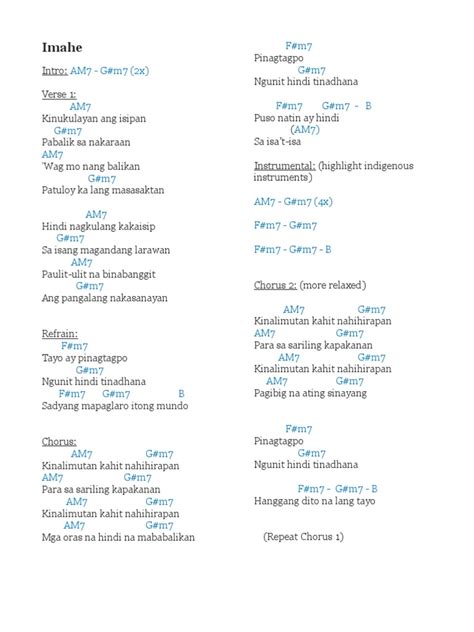 Imahe Chords (E Major)