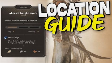 Abbasid Knight Sword ALL Schematics Location Guide In Assassin S