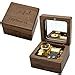 Amazon Pursuestar Edelweiss Luxury Walnut Wood Music Box Vintage