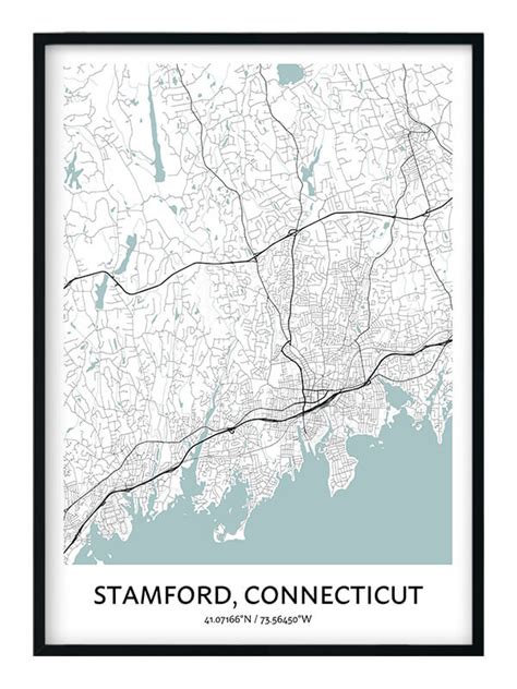 Stamford Map Poster - Your City Map Art - Positive Prints