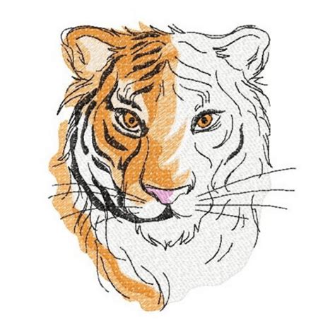 Tiger Doodle StickZebra Professionelle Stickdateien