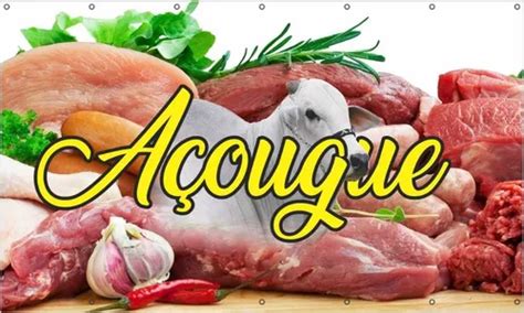 Como Se Escreve A Palavra Açougue - Faixa Açougue 2x1,2metros Mod113 | Parcelamento sem juros