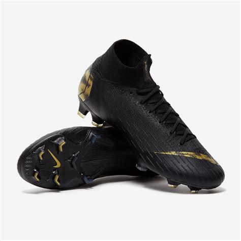 Nike Mercurial Superfly Vi Elite Fg Black Metallic Gold Firm Ground Mens Soccer Cleats