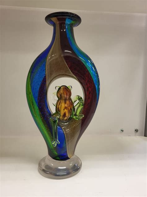 Glass Vase With Frog Cm Eliassen Nl Eliassen Home Garden Pleasure