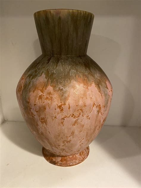 Roseville Carnelian Vase 454 16 Rare Ebay