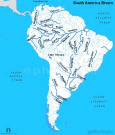 a map of south america showing rivers