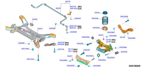 Nissan Murano Suspension Subframe Crossmember Rear Suspension