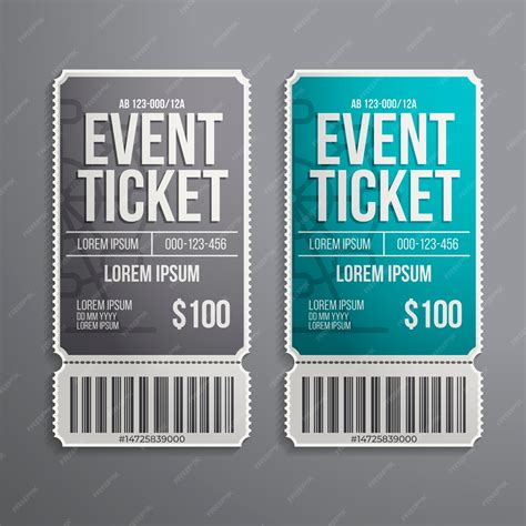 event ticket design