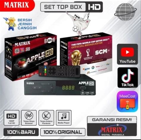 Set Top Box Matrix Set Top Box TV Digital Matrix STB Matrix Apple Merah