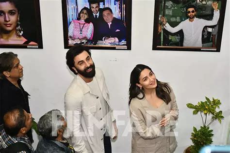 Ranbir Kapoor and Alia Bhatt react to a photo wall full of their ...