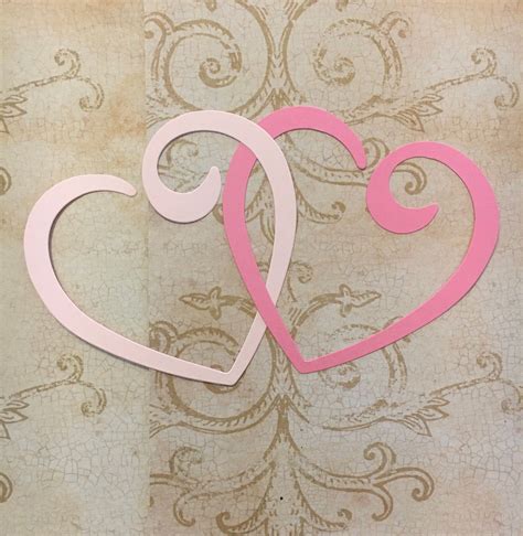 Linking Hearts Heart Shapes Valentines Heart Pink Colors Etsy