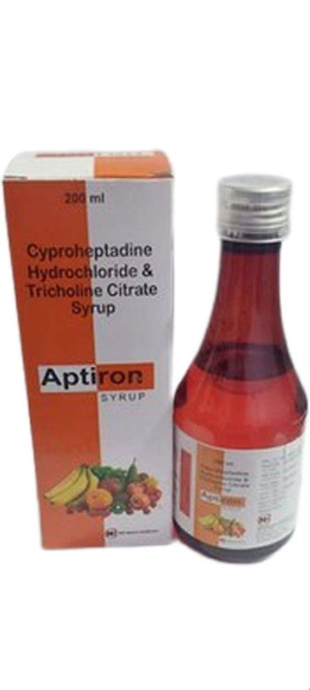 NH Cyproheptadine Hydrochloride Trichloride Citrate Syrup Packaging