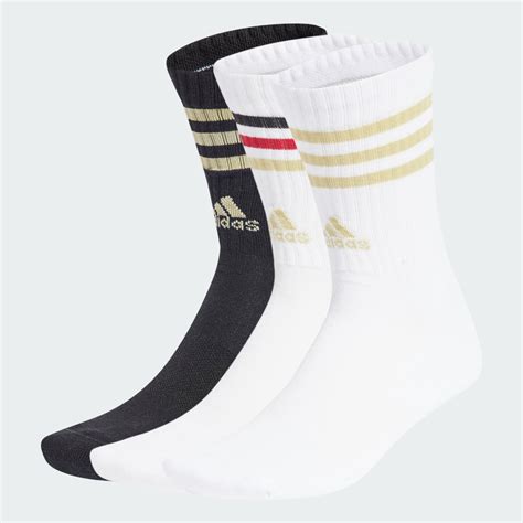 Adidas 3 Stripes Cushioned Crew Socks 3 Pairs White Adidas Uae