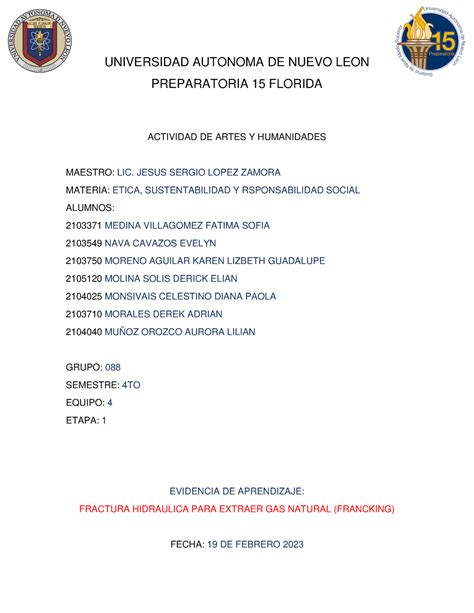 Ev Etica Uanl Universidad Autonoma De Nuevo Leon Preparatoria