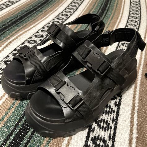 Forever 21 Womens Black Sandals Depop