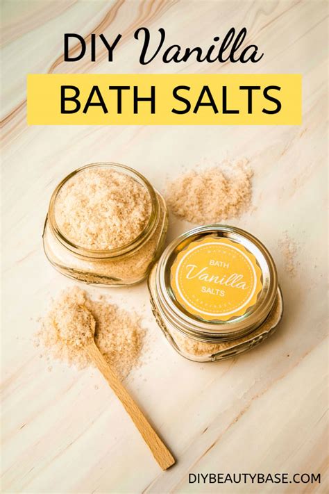 Easy Diy Vanilla Bath Salt Recipe Diy Beauty Base