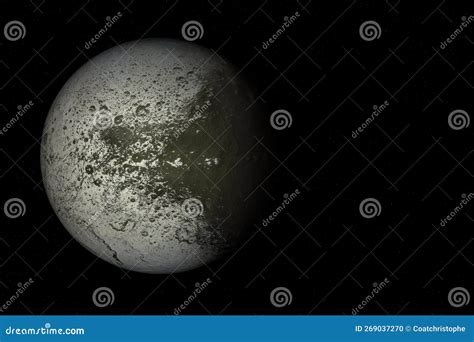 Iapetus The Moon Of Saturn Solar System Royalty Free Stock