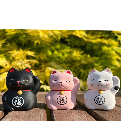 Japanese Maneki Neko Cute Small Lucky Cats Set of Three - Etsy