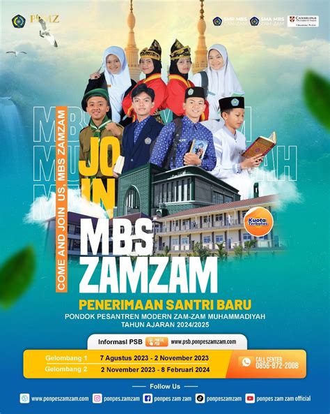 Penerimaan Santri Baru Psb Smp Sma Mbs Zam Zam Tahun Ajaran