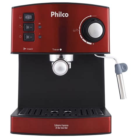 Cafeteira Philco Expresso Bar Inox Red Shopee Brasil