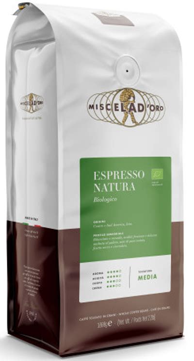 Miscela D Oro Espresso Natura Bio Coffee Beans Kg Lbs G