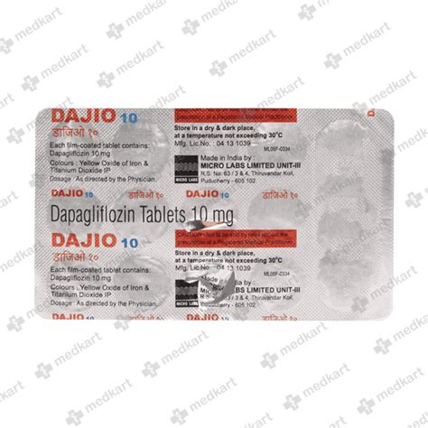 dajio mg tablet  view price combination  alternatives medkart