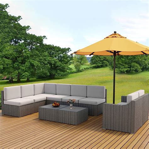 Buy Happatio Piece Patio Conversation Set All Weather Patio