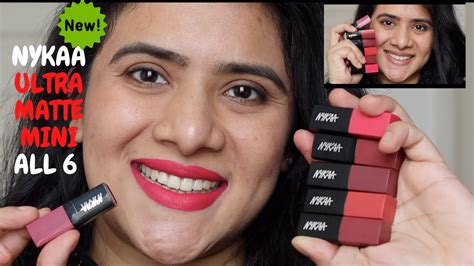 Nykaa Ultra Matte Mini Lipsticks All Shades Swatches In Natural