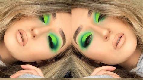 Neon Green Eye Look Bperfect Palette Youtube Green Makeup Dark