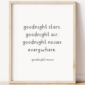 Goodnight Moon Nursery Quote, Digital Download Print, Printable Quote ...