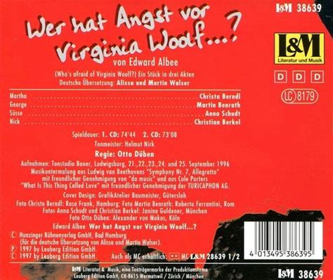 Wer Hat Angst Vor Virginia Woolf Von Edward Albee H Rb Cher