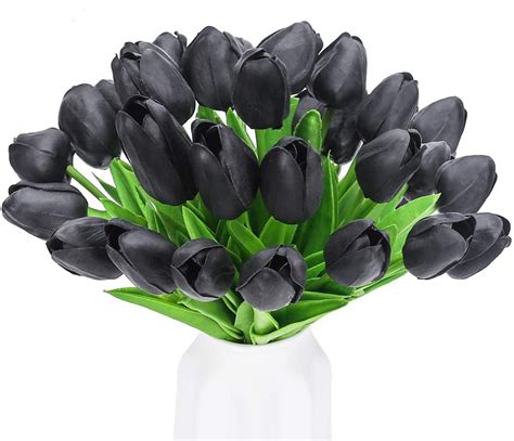 Artificial Tulip Fake Holland Mini Tulip Real Touch Flowers 24 Pcs For