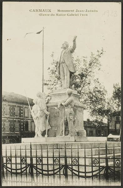 Carmaux Monument Jean Jaur S C T Droit Du Monument Carte Postale