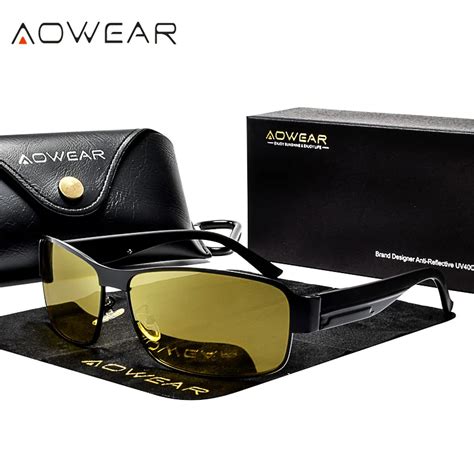 AOWEAR Gafas Polarizadas HD Para Conductor De Coche Lentes Retro