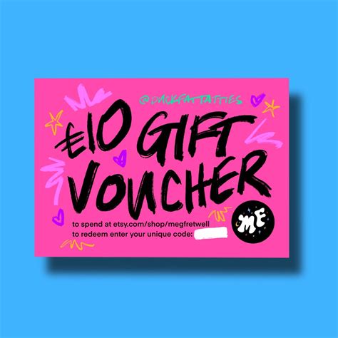 10 Pound T Voucher Printable Voucher Digital Voucher Etsy Australia