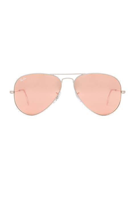 Ray Ban Aviator Sunglasses In Pink Lyst